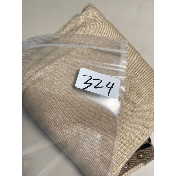 Brooks Brothers cashmere Silk Sweater Size XS Beige Cream Country Clun Knit 3/4 - Picture 8 of 15